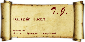 Tulipán Judit névjegykártya